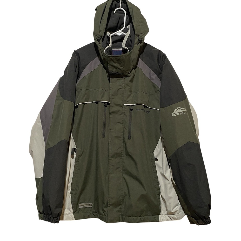Free Country Adult XX-Large Green Lined Winter Coat, Detachable Hood